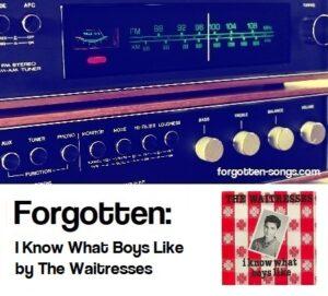 Forgotten: I Know What Boys Like by The Waitresses